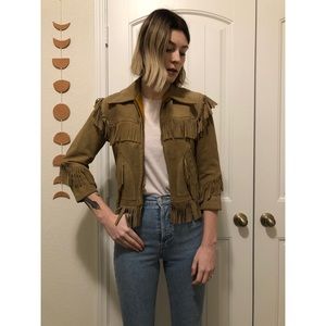 Vintage Brill Bros Suede Fringe Jacket